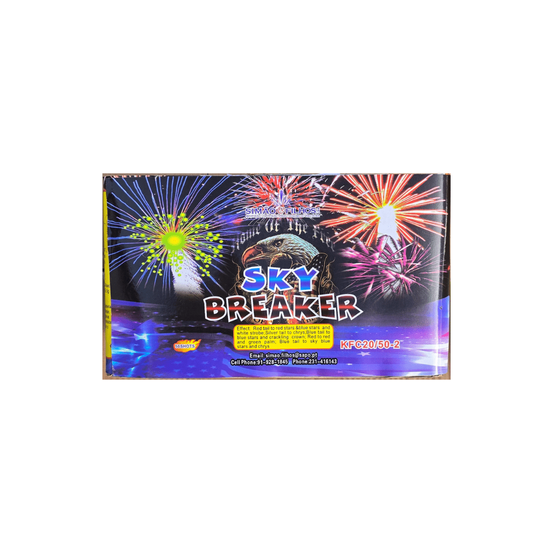 Bateria Sky Breaker - 50 Disparos - Louro Pirotecnia