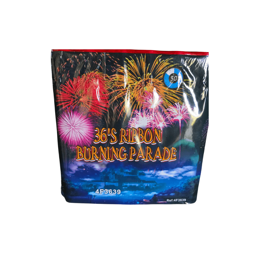 Bateria Ribbon Burning Parade - 36 Disparos - Louro Pirotecnia