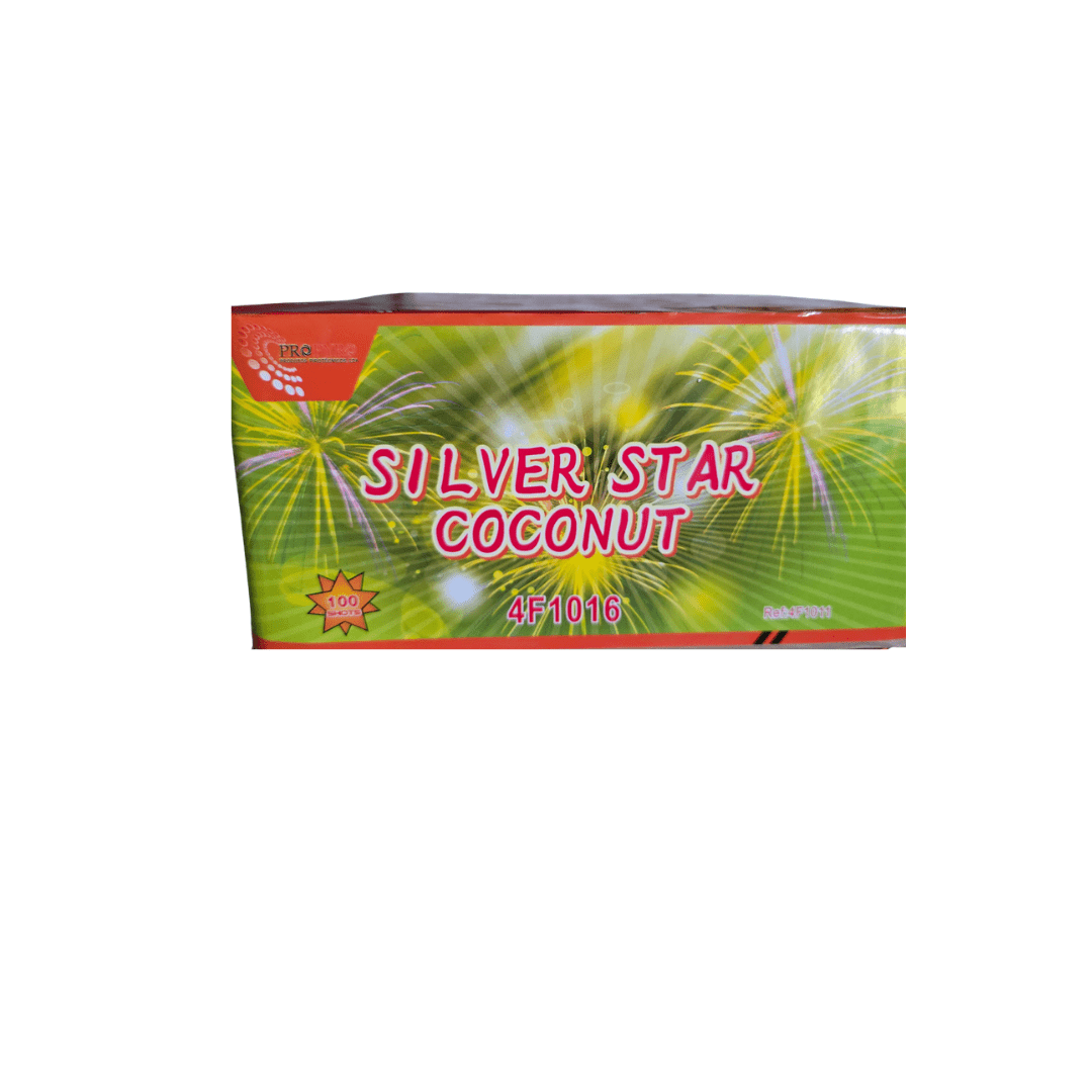 Bateria Silver Star Coconut - 100 Disparos - Louro Pirotecnia