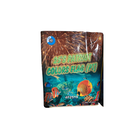 Bateria Patriot Colors Flag - 25 Disparos - Louro Pirotecnia