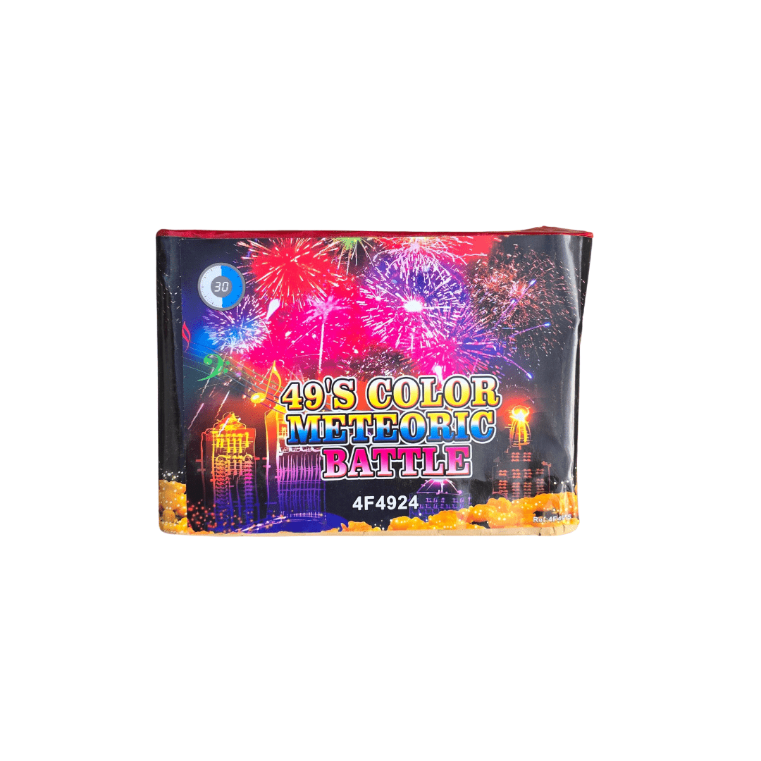 Bateria Color Meteoric Battle - 49 Disparos - Louro Pirotecnia