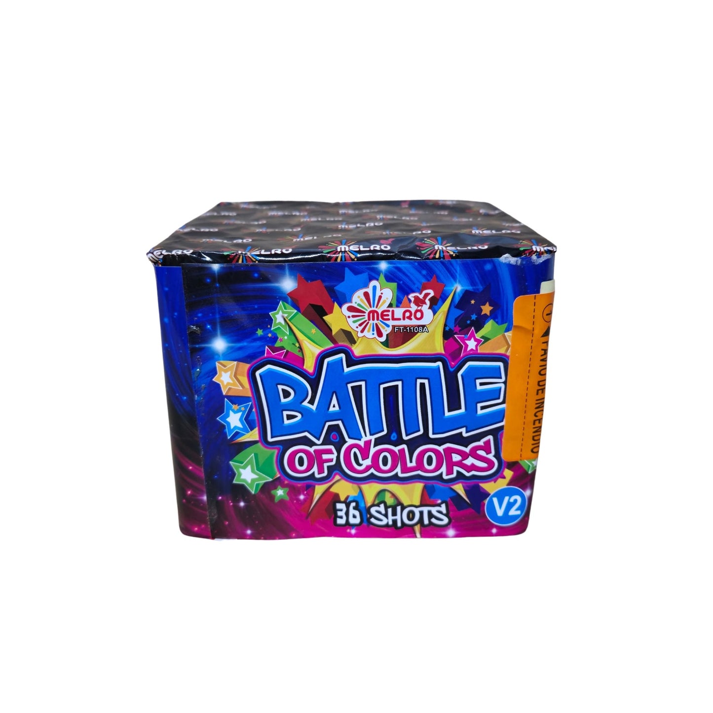 Bateria Battle of Colors v2 - 36 Disparos - Louro Pirotecnia