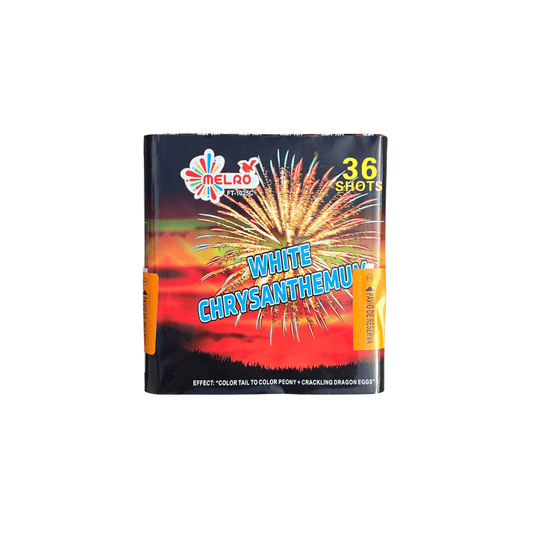 Bateria White Chrysanthemum - Louro Pirotecnia