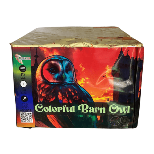 Bateria Colorful Barn Owl - 100 Disparos - Louro Pirotecnia