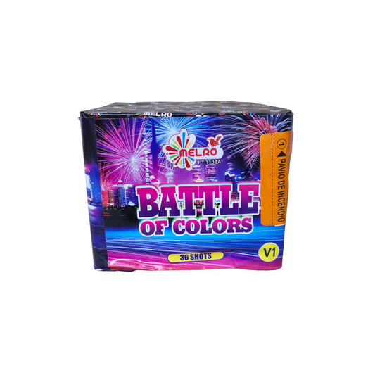 Bateria Battle of Colors v1 - 36 Disparos - Louro Pirotecnia