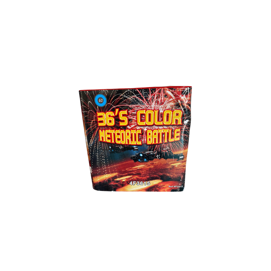 Bateria Color Meteoric Battle - 36 Disparos - Louro Pirotecnia