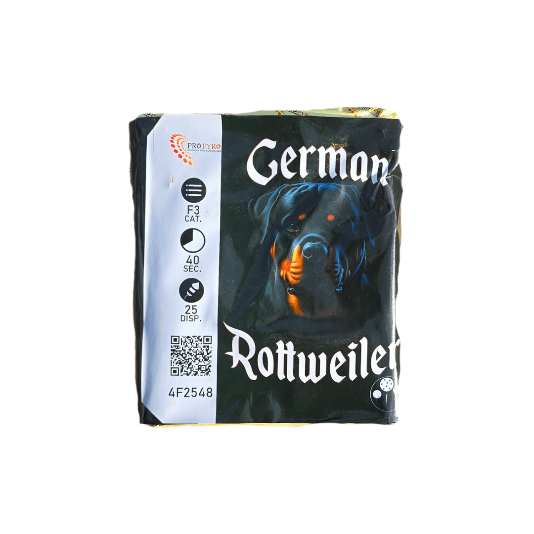 Bateria Blood Titanium (Rottweiler) (Morteiros) - 25 Disparos - Louro Pirotecnia